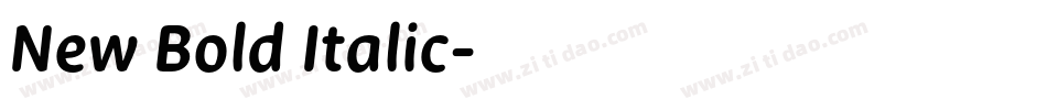 New Bold Italic字体转换